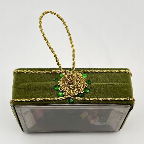 Vintage 1970's Christmas Tree Living Room Scene Diorama Wooden Doll Shadow Box - Picture 3 of 11